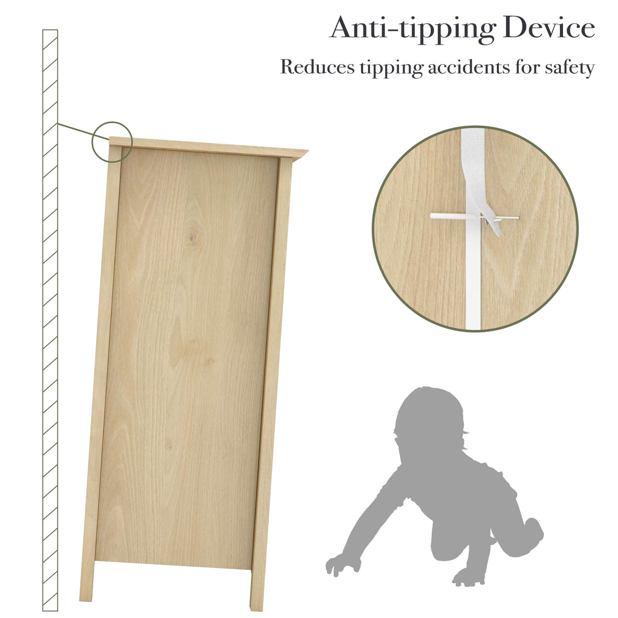 CHYMSUN Dresser for Bedroom with 6 Drawers, Mid Century Modern Wooden Dressers Chest of Drawers with Handles, 3 Drawer Nightstand Set of 2, Storage Organizer for Bedroom, Hallway, Living Room, Wood CHYMSUN