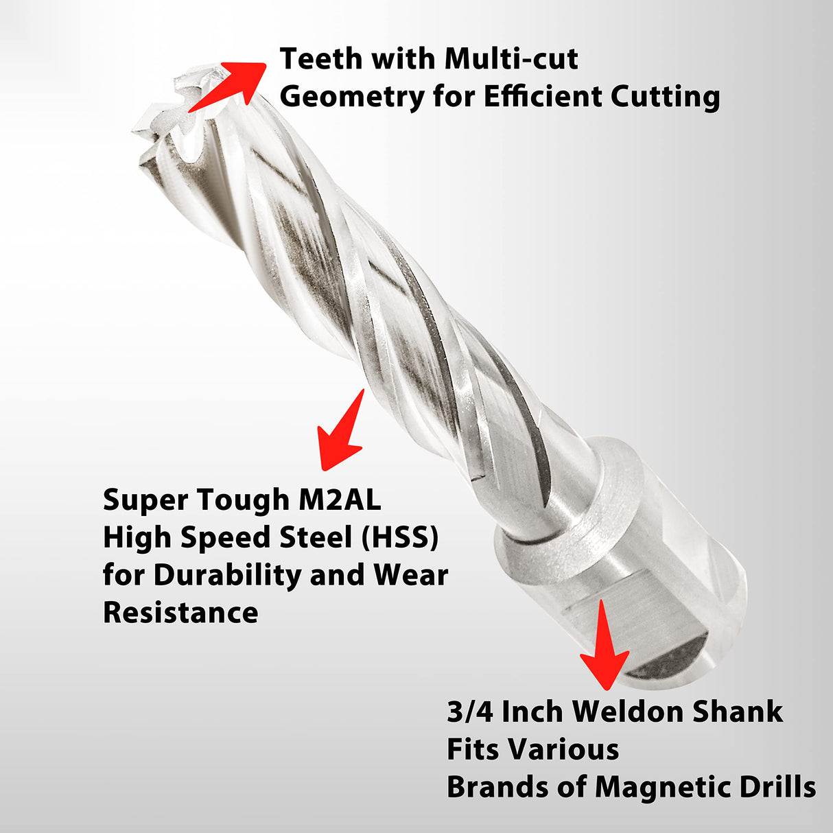 Annular Cutter 1/2" Diameter x Depth of Cut 2", Mag Drill Bits by S&F STEAD & FAST S&F STEAD & FAST