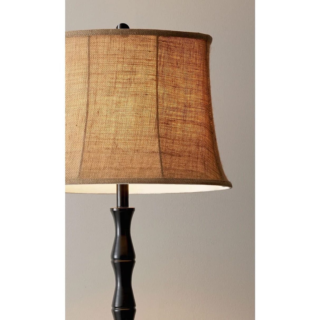 Adesso 1523-01 Stratton Floor Lamp, 62 in., 2 x 150 W Incandescent/CFL, Black/Brown, 1 Black Lamp Adesso