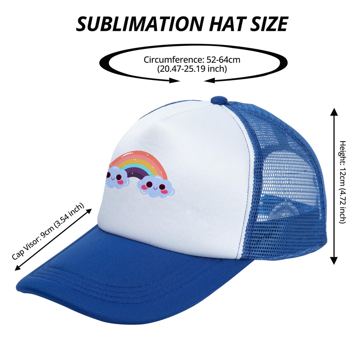 HTVRONT Sublimation Hats Trucker Hat 5PCS Red - Custom Trucker Hat Sponge for HTV Vinly, Sublimation, Embroidery, 3D Embroidery - Trucker Hats Women and Men Breathable Mesh for Parties, Travel, Gifts HTVRONT