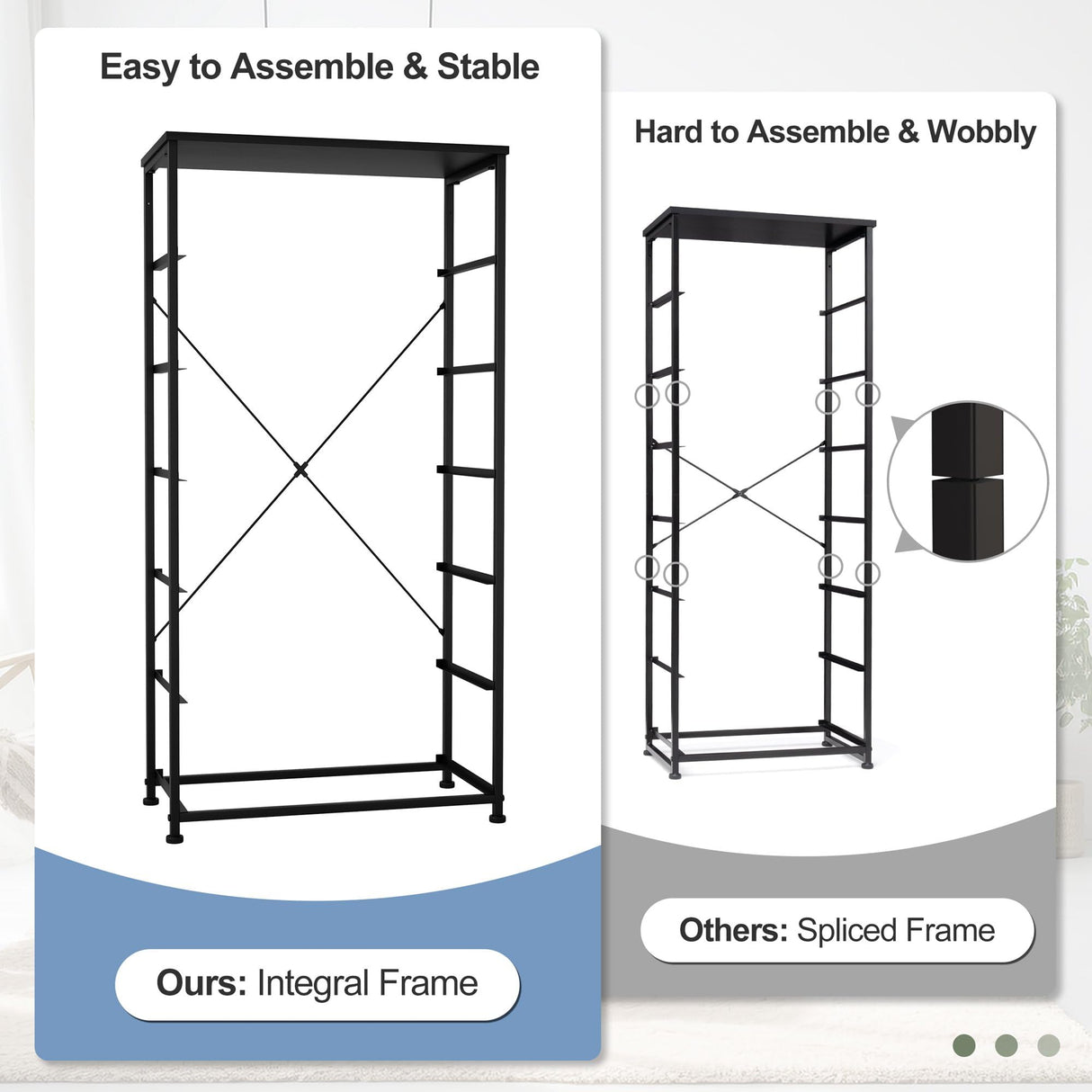 Crestlive Products Dresser for Bedroom with 6 Drawers, Tall Chest of Drawers, Black Dressers Bedroom Furniture, Storage Organizer Unit with Bins for Closet, Hallway, Living Room, Entryway Crestlive Products