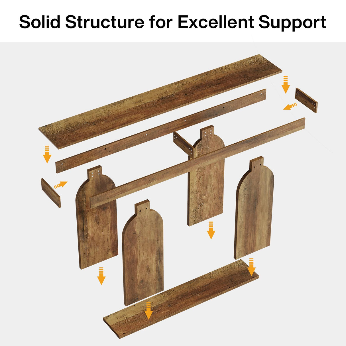 Tribesigns 70.9-Inch Extra Long Sofa Table, Farmhouse Console Tables with Wood Frame and Storage Shelf, 2-Tier Wood Table Behind Couch for Living Room, Hallway, Foyer, Vintage Brown Tribesigns