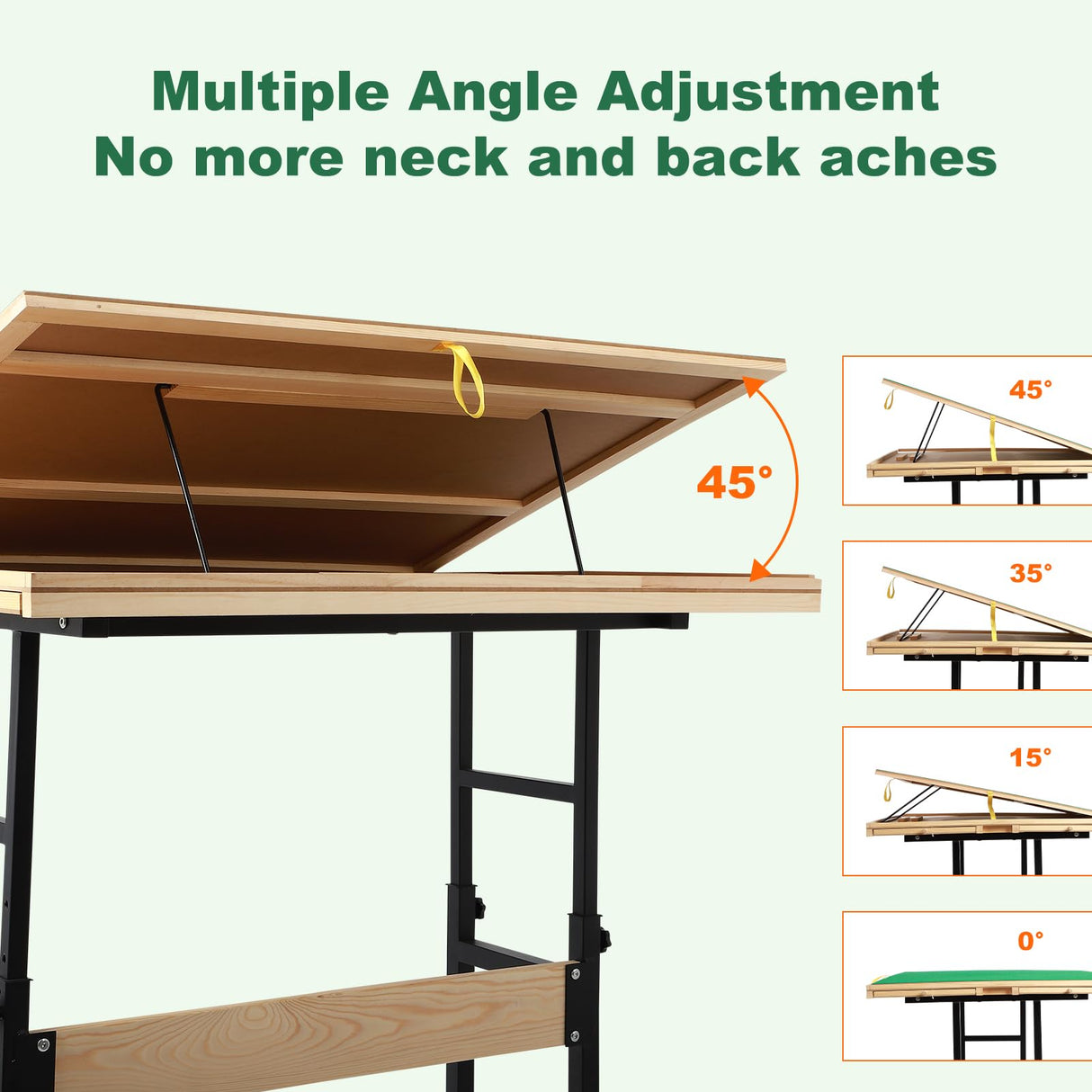 Dollate 1500 Piece Jigsaw Puzzle Table with Legs,35"x27"Adjustable Puzzle Tables for Adults, 3-Tilting-Angle Portable Wooden Jigsaw Puzzle Board Portable with 4 Drawers Dollate