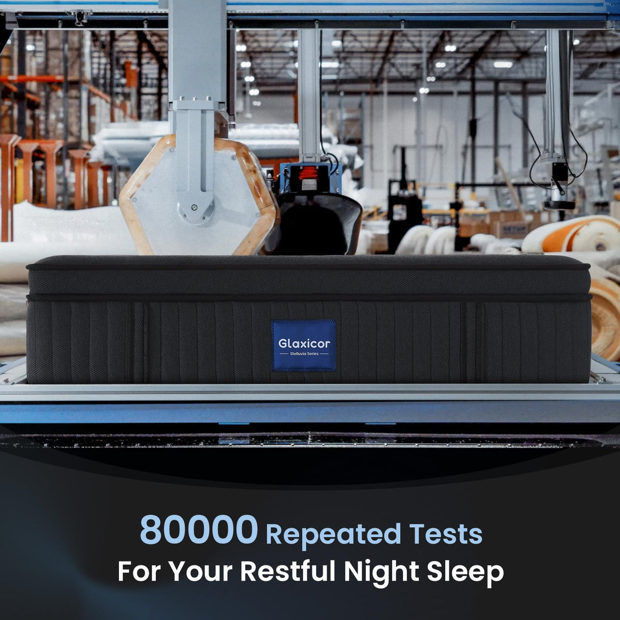 Glaxicor Queen Mattress, 14 Inch Gel Memory Foam Hybrid Mattress with Moisture-Wicking Cover, Fiberglass Free, No Motion Isolation & Responsive Support, Luxury Queen Mattresses Glaxicor