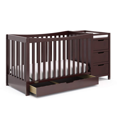 Graco Remi 4-In-1 Convertible Crib & Changer With Drawer (Espresso) – GREENGUARD Gold Certified, Crib And Changing-Table Combo, Includes Changing Pad, Converts To Toddler Bed, Full-Size Bed