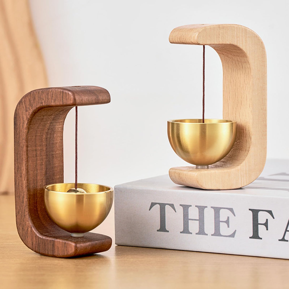 Artisan Shopkeepers Bell Doorbell for Door Opening, Magnetic Wood Wind Chime for Door Garden Restaurant Room DsoneJagr
