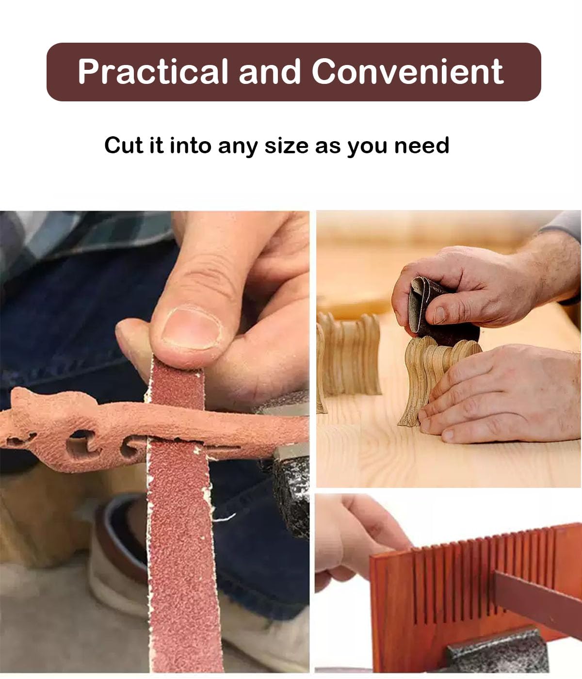 Emery Cloth Roll, 6 Grits 1'' x 26' Sand Paper Roll with Dispenser, 80 150 240 320 400 600 Grit Sandpaper Assortment, Wet Sanding Paper for Metal Automotive Furniture Wood HL-YMXQ