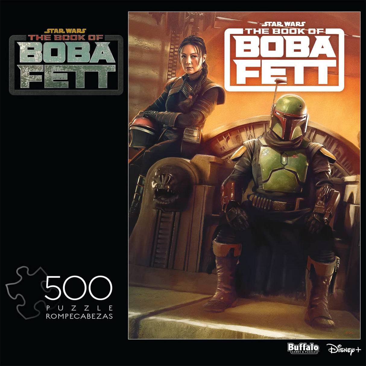 Buffalo Games - Star Wars - The Book of Boba Fett - 500 Piece Jigsaw Puzzle for Adults -Challenging Puzzle Perfect for Game Nights - Finished Size is 21.25 x 15.00 Buffalo Games