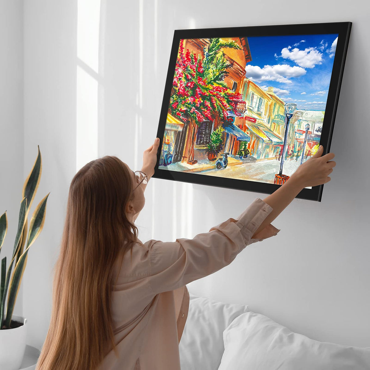 euwazram Matte Black 18x24 Frame - Single Frame, 18 x 24 Poster Frame for Artwork, Puzzles, Photos and Movie Posters Picture Frames euwazram