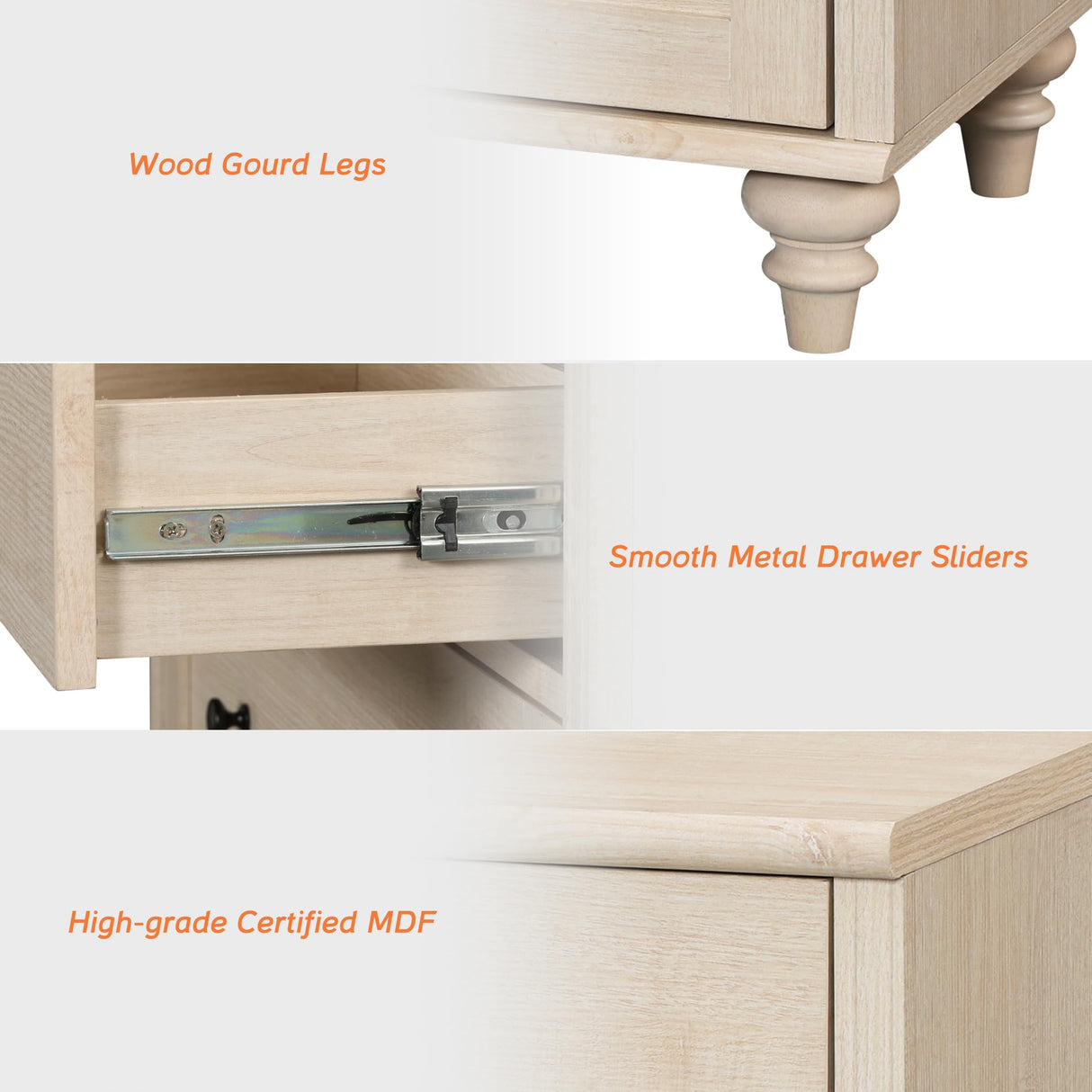 WAMPAT Buffet Cabinet with 4 Doors and 2 Drawers, Large Coffee Bar Table Wood Kitchen Storage Cabinets with Storage Cabinets, Modern Farmhouse Sideboard Credenza for Dining Room, Beige, 68 inch WAMPAT