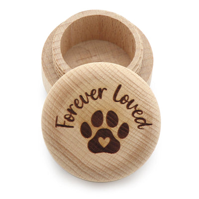 Liannan Custom Wooden Pet Fur Keepsake - Personalized Engraved Dog Ears and Tooth Box, Memorial Box, Loss Sympathy Gift for Dogs and Cats(style 6)