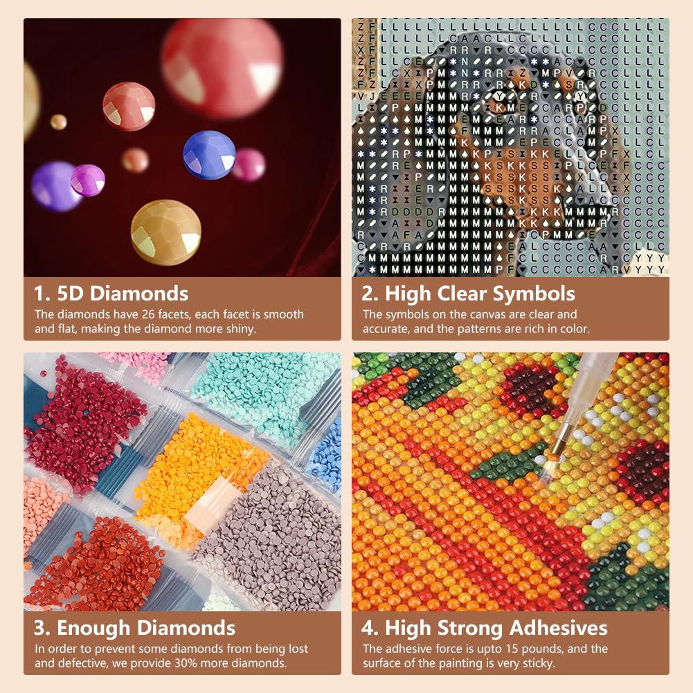 SJUTOUCI Dachshund Diamond Art Painting Kits for Adults, Dog Diamond Art Kits for Beginners, 5D DIY Full Drill Gem Craft for Home Decor Gift 12x12 inch/30x30cm, Animal SJUTOUCI