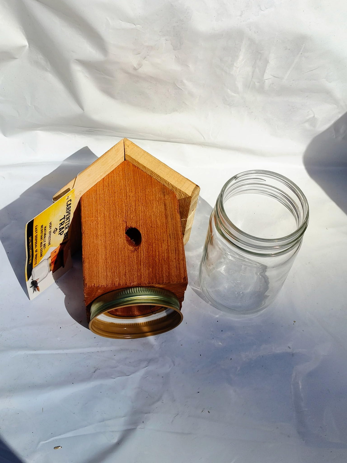 Amish-Made Rustic Carpenter bee Trap WoodArtSupply
