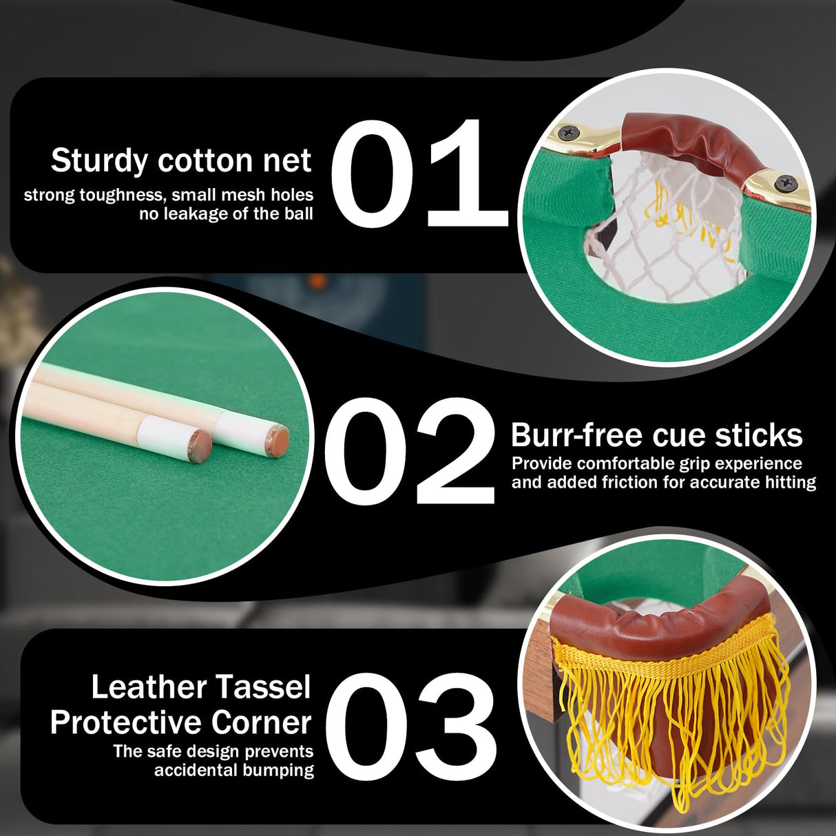 4.5Ft Foldable Pool Table, 54" Portable Folding Billiard Table for Kids and Adults, Indoor Pool Arcade Game Table with 2 Cues, 16 Balls, Triangle, 2 Chalks for Family Game Rooms (GREEN) RAYKEEP