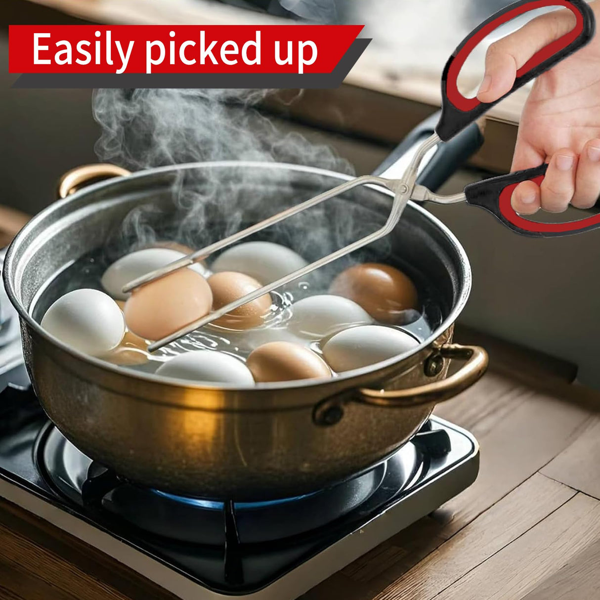 WHTCHSU 2-Pcs Stainless Steel Scissor Tongs, 9.25-Inch and 11-Inch set Kitchen cooking grilling tongs WHTCHSU