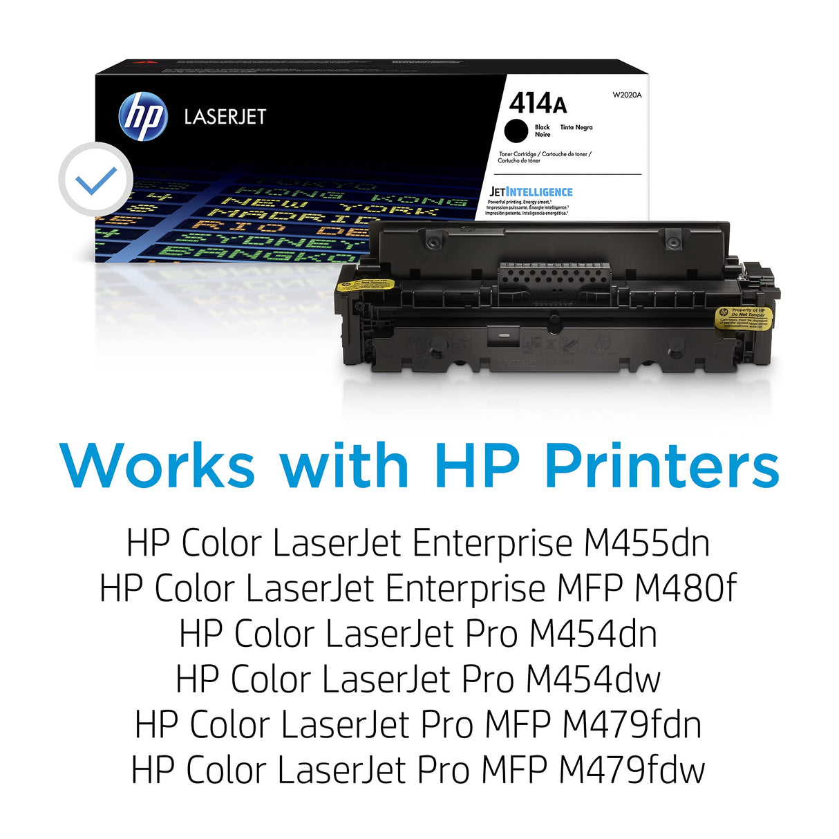 HP 414A Black Toner Cartridge | Works with HP Color LaserJet Enterprise M455dn, MFP M480f; HP Color LaserJet Pro M454 Series, HP Color LaserJet Pro MFP M479 Series | W2020A ,1 Count ( Pack of 1) HP