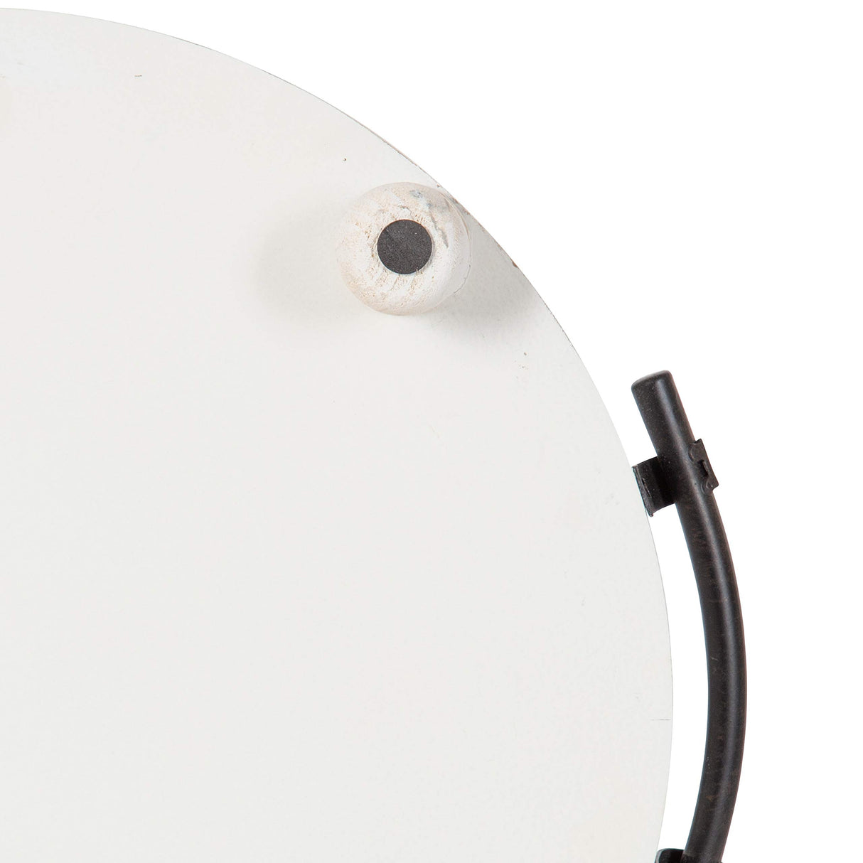 Kate and Laurel Bruillet Farmhouse Round Tray, 15 inch Diameter, Rustic White, Wood Tray for Coffee Table Kate and Laurel