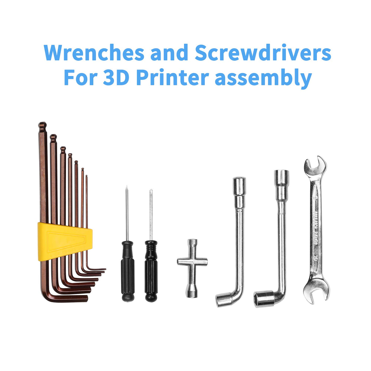 Creality 3D Printer Tool Kit with Case 35Pcs with Cleaners Filament Slicer Print Head Wrench Extruder Nozzles SD Card Reader Starter 3D Printer Accessories ABS Storage Box Tool Set Wolias