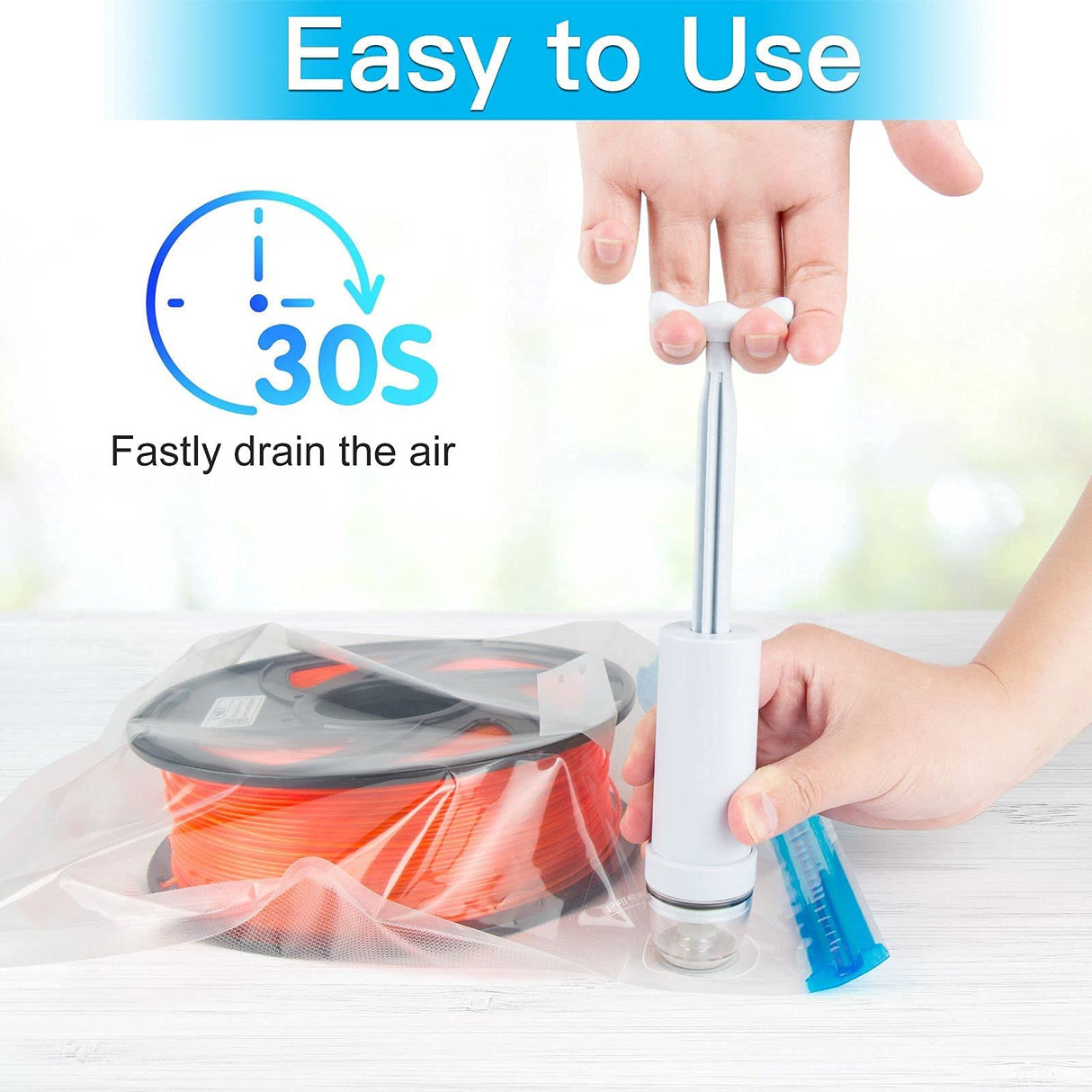 YOOPAI Filament Storage Bag Vacuum Kit-20Pack Cleaning Drying Sealed Bags for 3D Printer Filament with Desiccants/Humidity Indicator Cards/Hand Pump (Plastic 13.2 x 12.7inch) YOOPAI