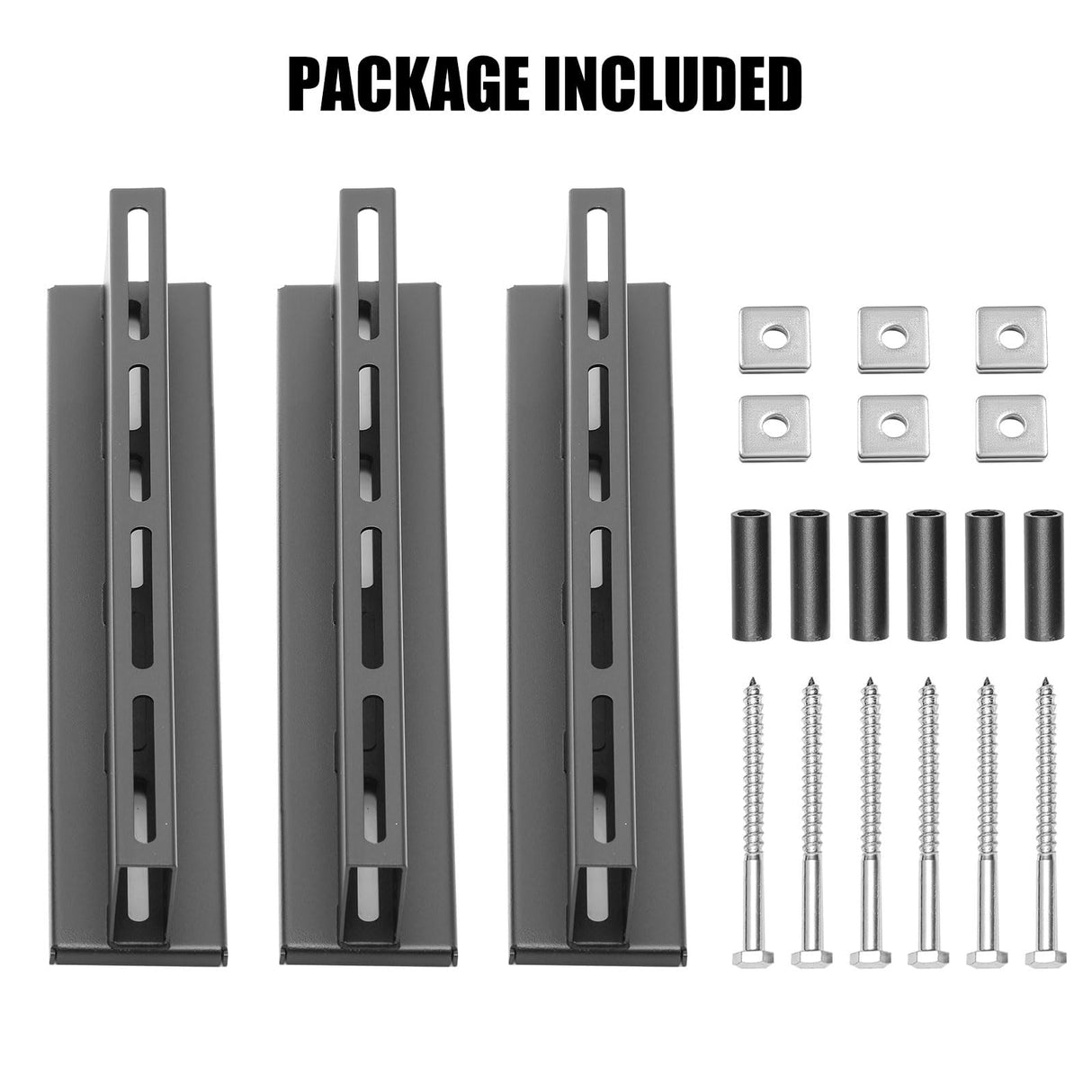 TOPTGO Overhead Garage Storage Rack,Garage Ceiling Storage Racks for Utility Bins,Overhead Tote Storage Rail System,Heavy Duty Ceiling Rack Storage Rails System Supports Most Bins(3 Pack for 2 Bins) TOPTGO