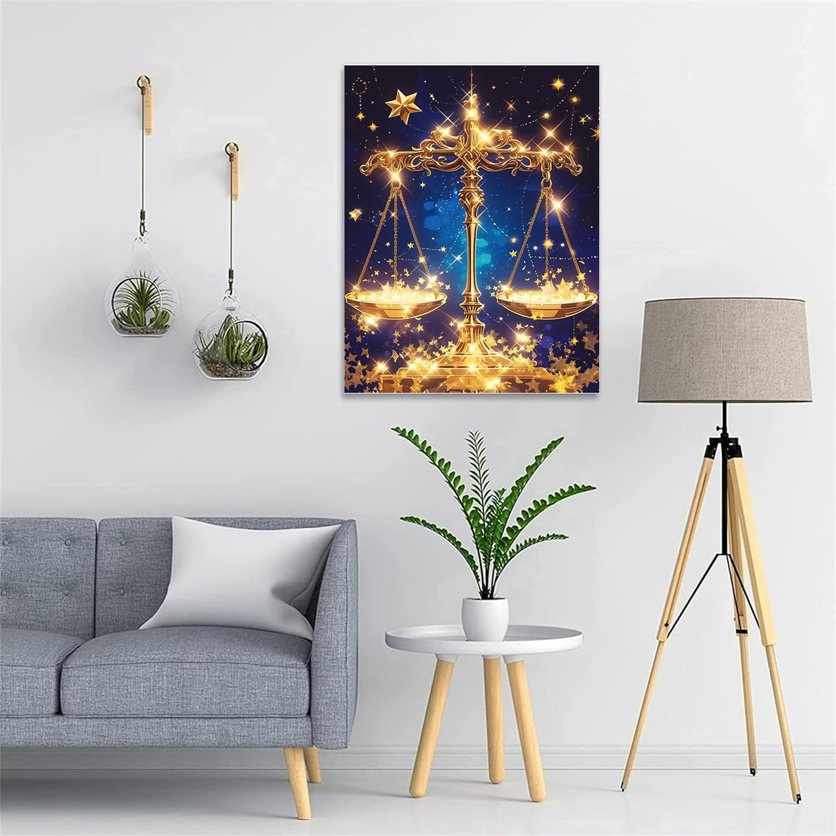 YOUSHIHA Libra Constellation Diamond Painting Kits for Adults,DIY 5D Constellations Diamond Art Full Drill for Adult,for Beginner Home Wall Decor Gift 8x12 Inch YOUSHIHA