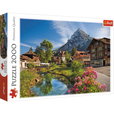 Trefl Alps in The Summer 2000 Piece Jigsaw Puzzle Red 38"x27" Print, DIY Puzzle, Creative Fun, Classic Puzzle for Adults and Children from 12 Years Old