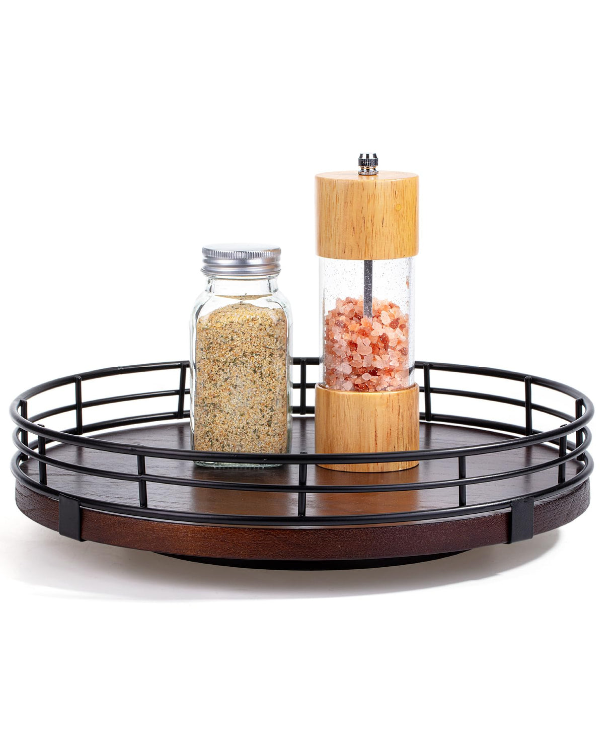 BAMBOO LAND- Lazy Susan Turntable Organizer, 12", Dark Mahogany Lazy Susan for Table Top, Wooden Lazy Susan, Wood Lazy Susan, Lazy Susan for Dining Table, Table Lazy Susan Wood, Table Top Lazy Susan BAMBOO LAND
