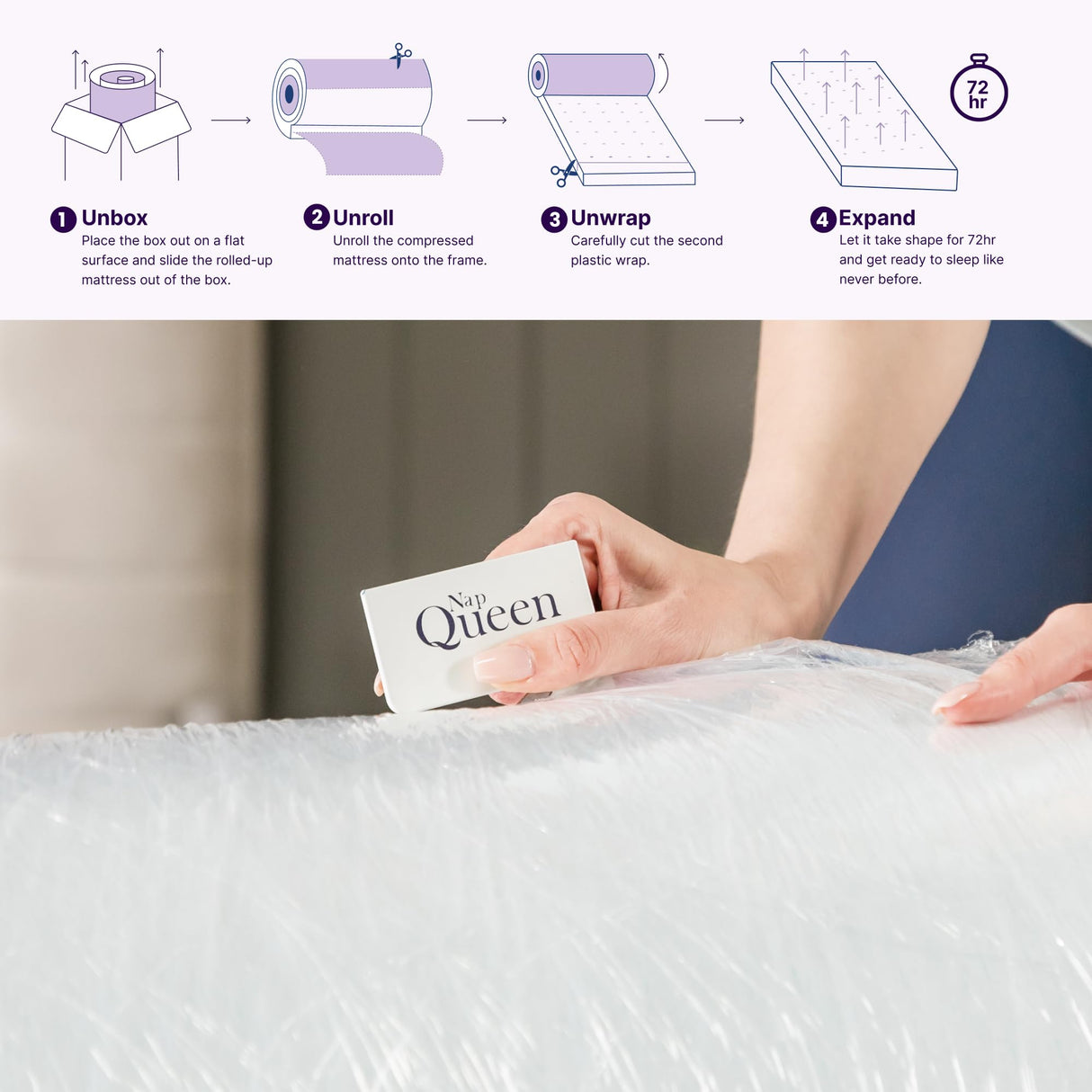 NapQueen 5 Inch, Twin Mattress, Memory Foam White Mattress - Medium Feel - CertiPUR-US Certified - Twin Bed Mattress in a Box, Breathable Soft Fabric Cover NapQueen