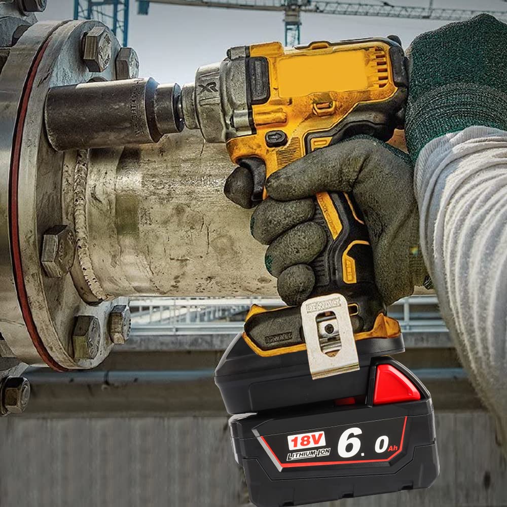 ZLWAWAOL MIL18DL Battery Adapter Converter for Milwaukee to Dewalt Battery, for Milwaukee M18 18V Lithium Battery Convert to Dewalt 20V Lithium Battery,for Dewalt 20V Cordless Tools ZLWAWAOL
