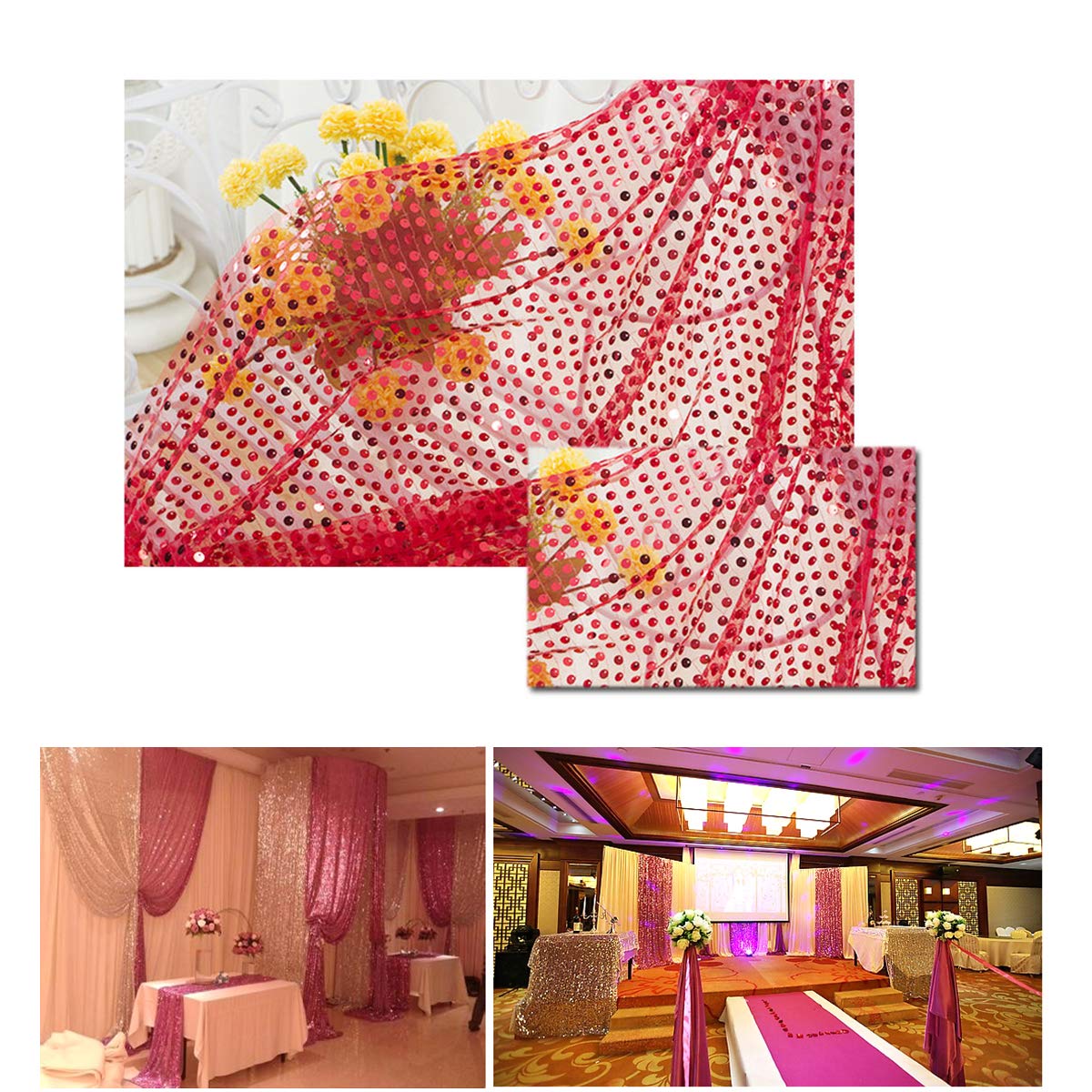 CCINEE 9460 PCS Cup Sequins Bulk, Mixed Colors Loose Sequins for Embroidery Crafts 6MM Rainbow Spangles with Holes for DIY Sewing Making CCINEE