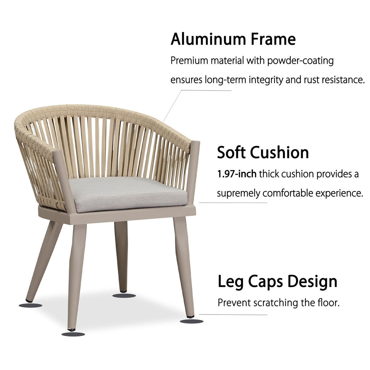 PURPLE LEAF 11 Pieces Outdoor Dining Set with Patio Aluminium Dining Table and Wicker Rattan Chairs Modern Furniture Cushions Sets for Backyard Indoor Decor Kitchen Champagne PURPLE LEAF