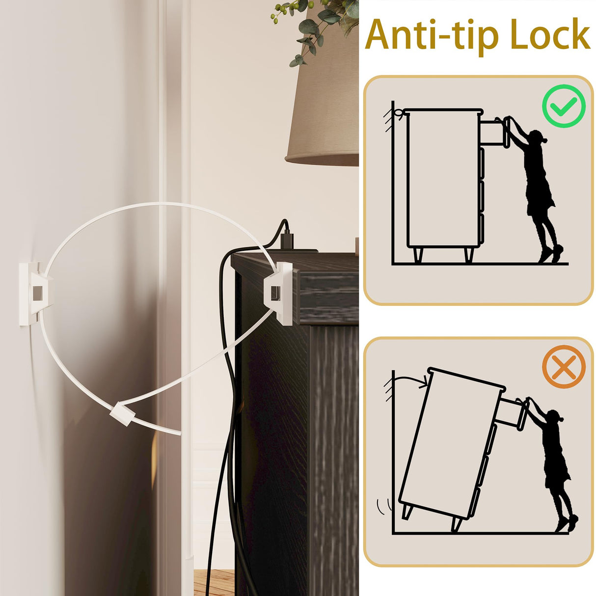 LIKIMIO 6 Drawer 59" Black Dresser with LED and Power Strip, Dressers & Chests of Drawers with Storage Cabinet for Bedroom LIKIMIO