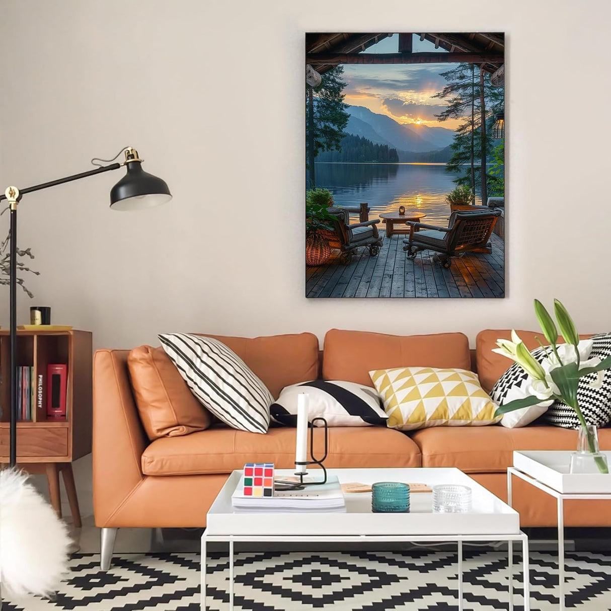 JXDXDJ Landscape Diamond Art Kits for Adults,Tree 5D Diamond Painting Kits Round Diamond Dots for Adults,DIY Full Drill Painting Kit Art and Crafts Gem Art for Adult Home Wall Decor 12 X 16 Inch JXDXDJ