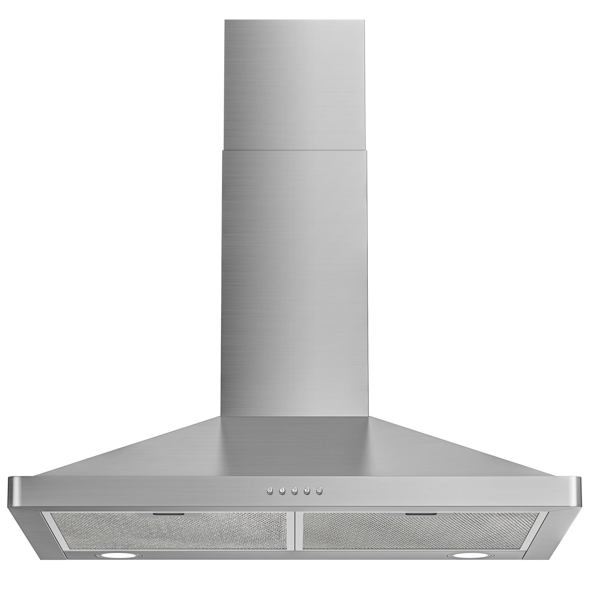 FIREGAS Wall Mount Range Hood 30 inch, 400 CFM Stainless Steel Stove Vent Hood with 3 Speed Exhaust Fan, Ducted/Ductless Convertible Duct kitchen hood, LED Lights, Push Button, Charcoal Filters FIREGAS
