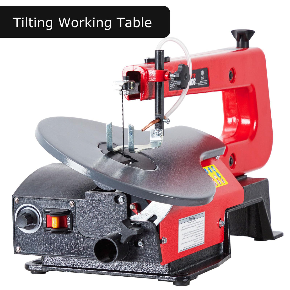 Variable Speed Scroll Saw 16-Inch with Led Workinglight, Extra-Large Adjustable Tilting Work Table for Woodworking PioneerWorks