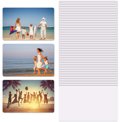50PCS Sublimation Business Cards,3.34 x 2.12 x 0.014 Inch Blank Sublimation Card,PET Plastic Double sided Sublimation Business Cards for Color UV Print (0.35mm) (50)