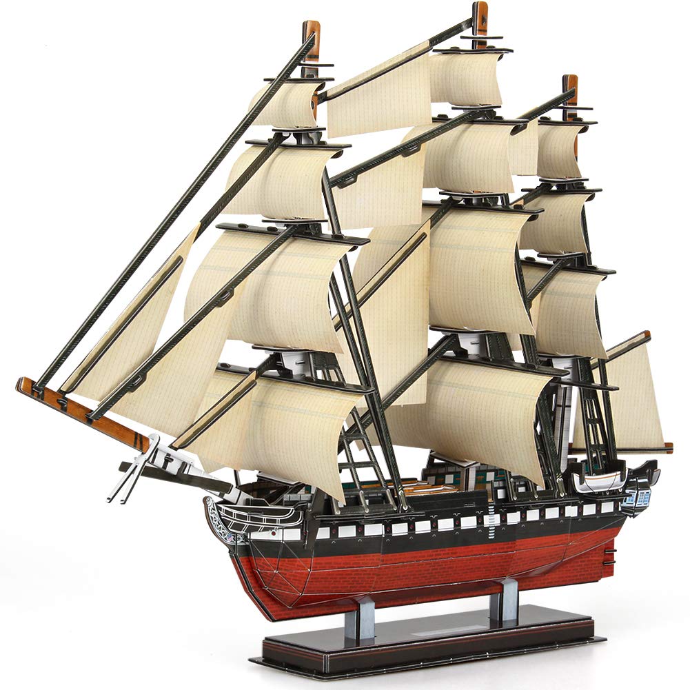 CubicFun 3D Ship Puzzles for USS Constitution Sailing Boat Models for Adults and Teens Toys, 193 Pieces CubicFun