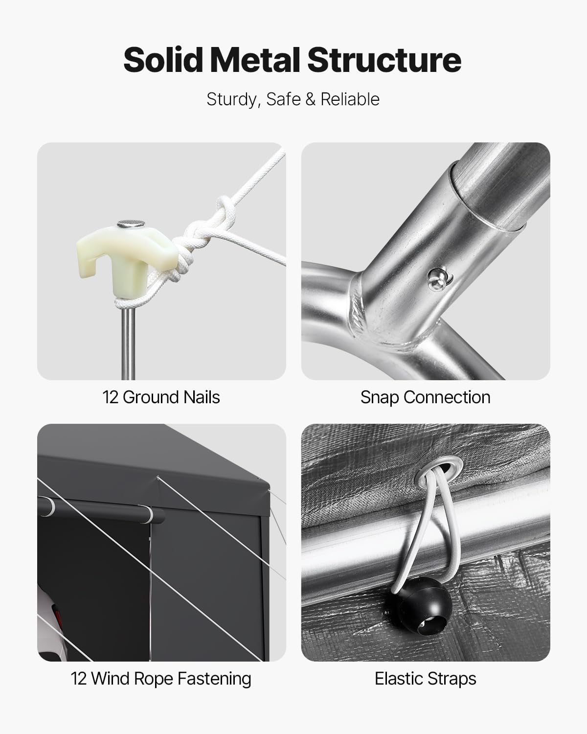 VEVOR 12x20 FT Heavy Duty Carport, Portable Car Canopy with Removable Sidewalls and Door, Outdoor Car Shelter, UV-Resistant, Water-Resistant, All-Season Car Shelter for Cars, Boats, and Equipment VEVOR