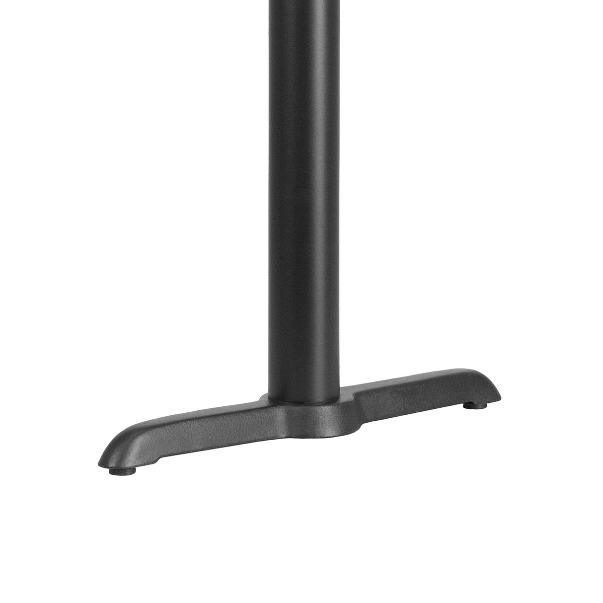 Flash Furniture 5" x 22" Restaurant Table T-Base with 3" Diameter Table Height Column, Commercial T-Base Cast Iron Restaurant Table Base, Black Flash Furniture
