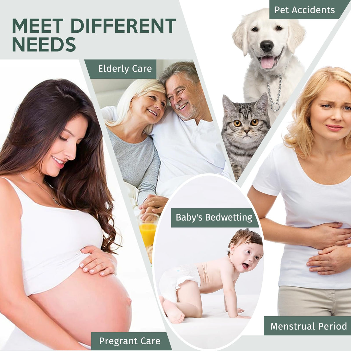 MUXHOMO Premium 100% Waterproof Queen Size Mattress Protector, Breathable Mattress Cover Queen Size Bed, Cooling 3D Air Fabric Bed Pad Cover, Deep Pocket 8"-21" MUXHOMO