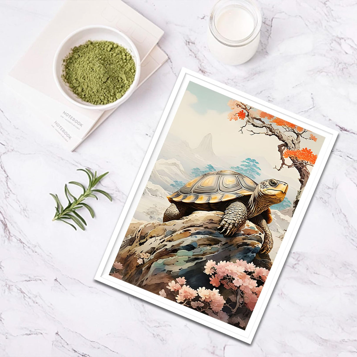 SENQAO Sea Turtle Diamond Painting Kits for Adults Beginners - 5D Animal Full Drill Round Diamond Art Kits Flower Tree Diamond Dots Paintings with Diamonds Gem Art Picture Crafts Home Decor 30x40cm SENQAO