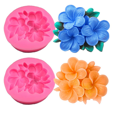 Wehous 2PCS Flower Silicone Mold 3D Cute Flower Resin Candle Molds for Candle Making Silicone Fondant Chocolate Cake Decorating Mold Candle Soap Wax Resin Concrete Clay Casting Craft Mould