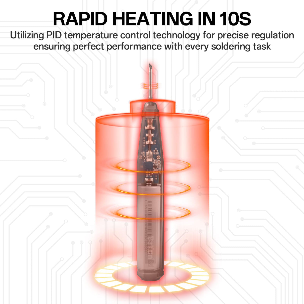 BK210 Soldering Iron Kit, 3200mAh Wireless Electric Soldering Iron Pen with Precision Soldering Tip (C210), LED Digital Display,Auto-Hibernation, for Precision Repair of Electronic Products (BK210) BAKON