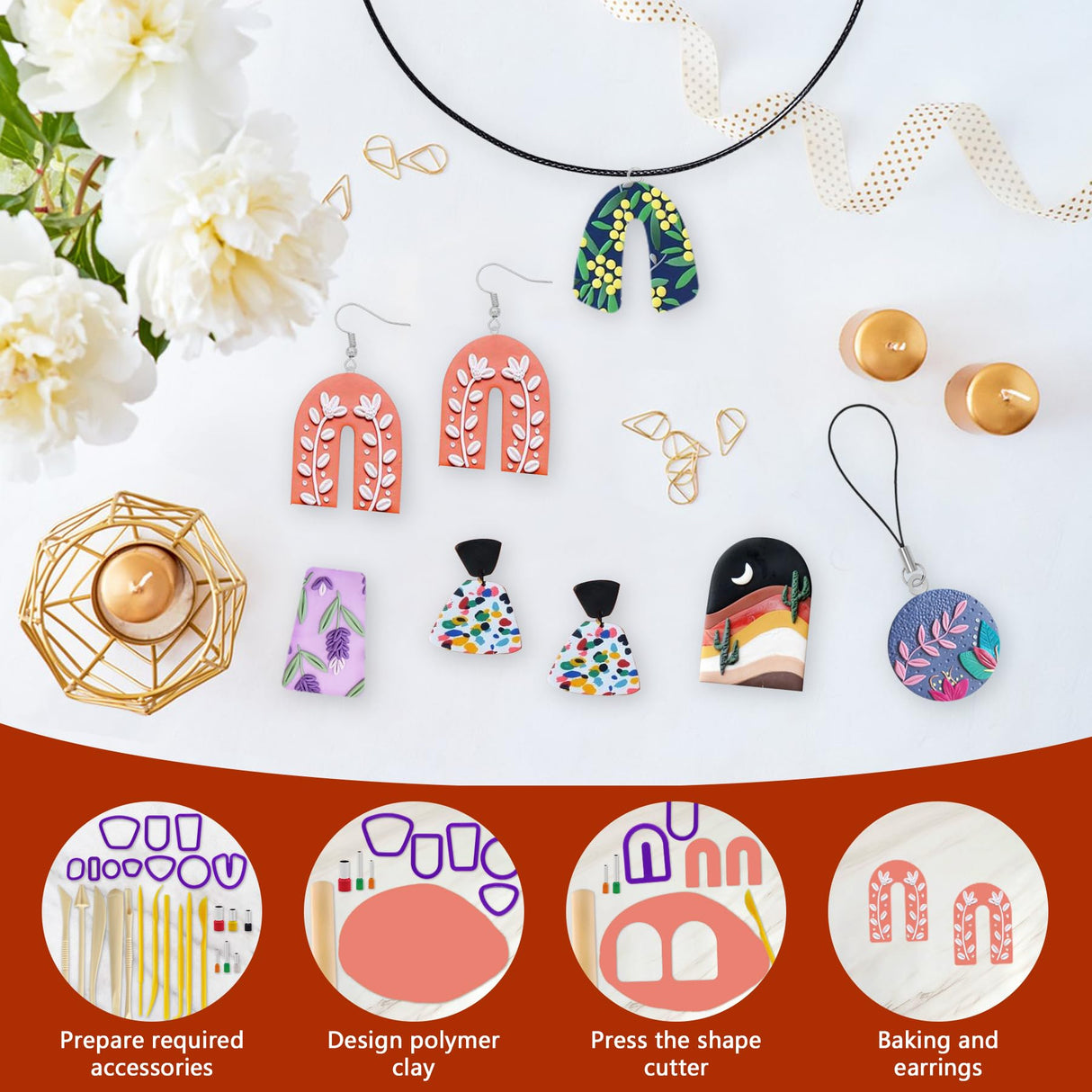 IGaiety Polymer Clay 110 Colors Oven Bake Clay Kit DIY Baking Clay Modeling Craft with Sculpting Tools and Accessories 245 Pcs Non-Toxic Ideal Gift for Beginner Adults Kids Jewelry Making IGaiety