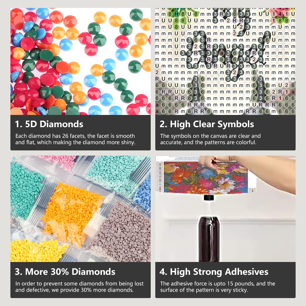 FHBUBPUP Angel Diamond Painting Kits for Adults, Dog Diamond Art Kits for Beginners - DIY Full Drill Round Diamond Dot Gem Art, Craft Gift Suitable for Home Wall Decoration 12×12Inch FHBUBPUP