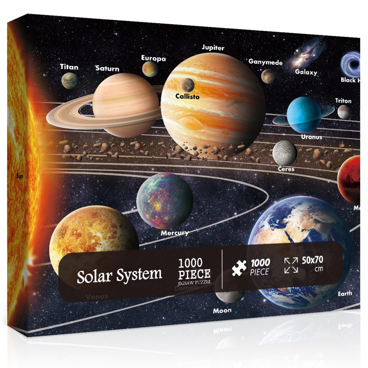 Space Puzzles for Adults, Solar System Planet Jigsaw Puzzles 1000 Pieces, Planet Earth Puzzles as Space Wall Art Decor PPuzzling