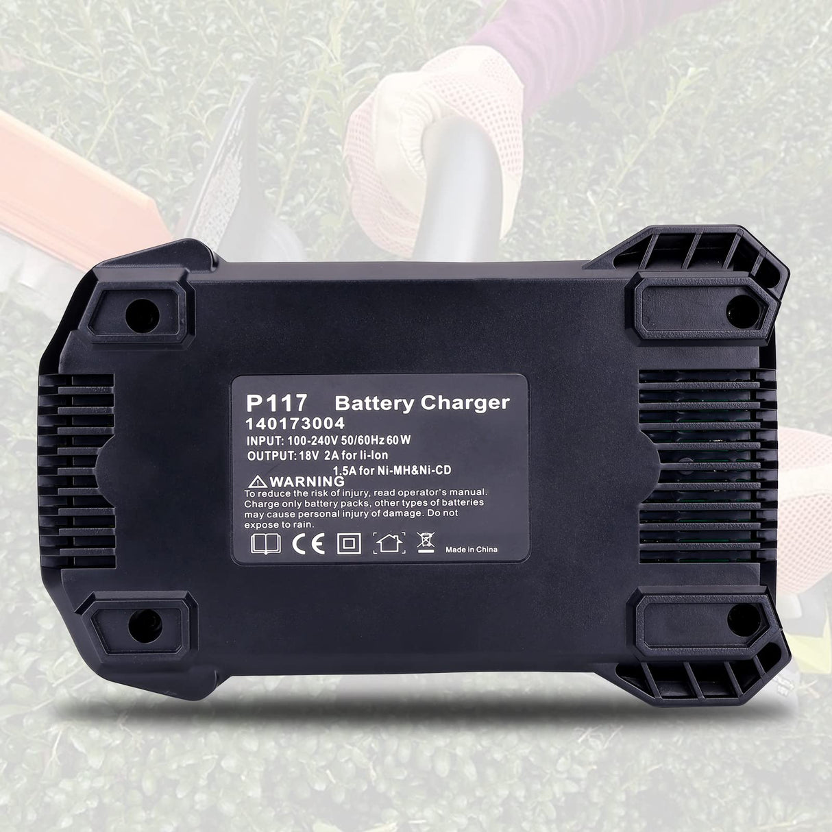 18-Volt P117 Rapid Charger Replace for Ryobi 12V-18V Battery One+ Lithium-Ion/NiCad/NiMh Battery P102 P108 P189 P197 P103 P105 P107 P190 P191 PBP002 PBP005 Gonocop