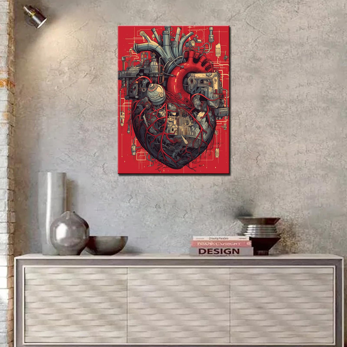 Mechanical Heartt Diamond Painting DIY 5D,Numbering Kit,Human Anatomy Crystal Rhinestone Diamond Paintwork Magical Steampunk Artwork Home Decor Adults Sea Scenics Art Organ Gift(12''Wx 16''H) TUMOVO