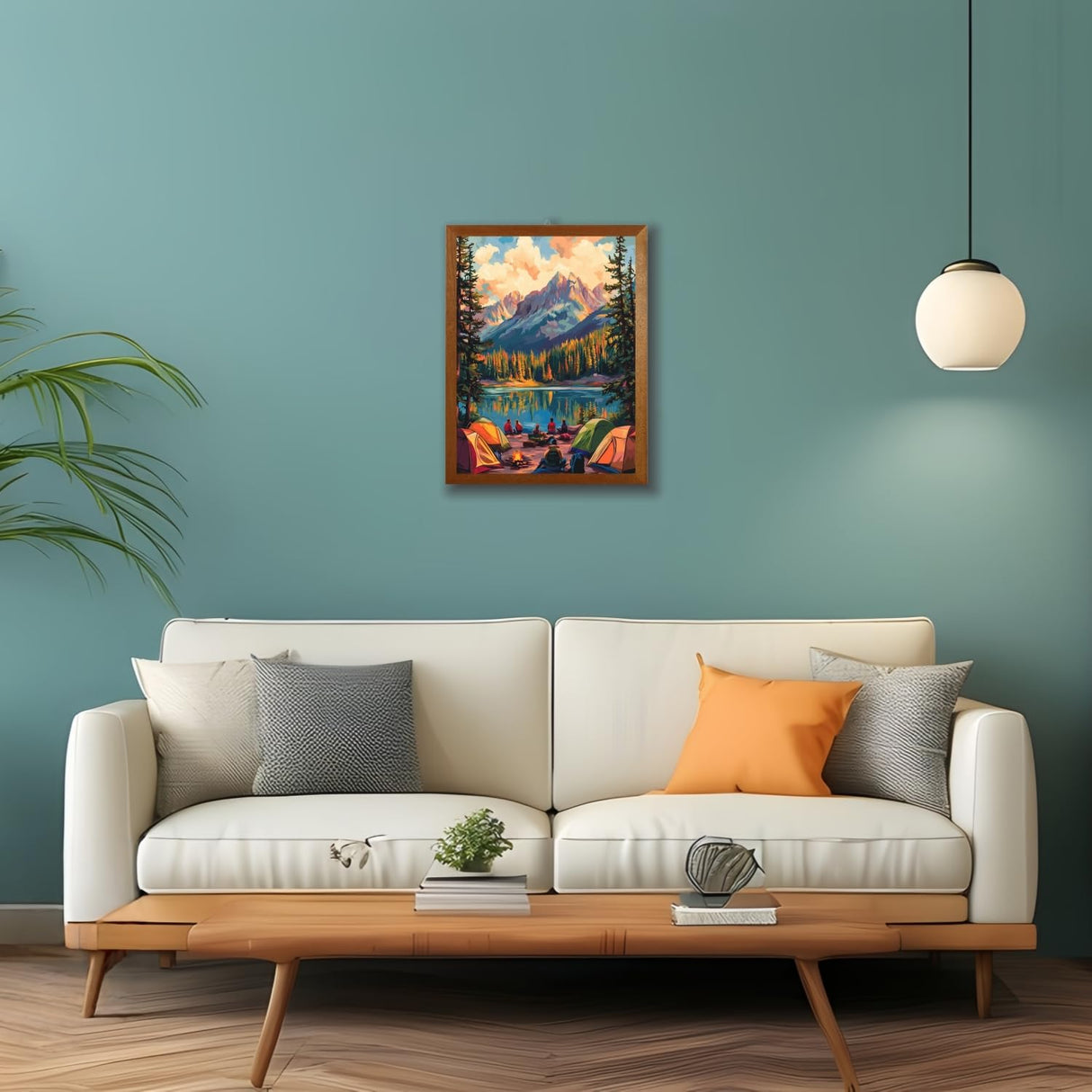 Paint by Numbers for Adults Beginner, Mountain Lake at Sunset Landscape Adult Paint by Number Kits on Canvas, DIY Acrylic Oil Painting by Numbers for Home Wall Decor 16X20 inch (Without Frame) Mosaflare