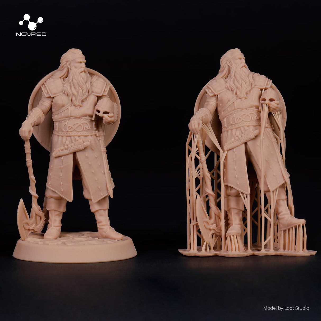 NOVA3D 16K TGM 3D Printer Resin,Tabletop Gaming,High Toughness,Impact Resistance Ultra Precision,405nm LCD Rapid Photopolymer Resin for Board Game Character Model LCD 3D Printing Beige Resin 1kg NOVA3D